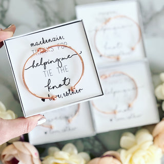 Flower Girl Thank You Knot Bangle