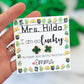 Gold & Green Clover St. Patrick's Day Earrings for Teacher