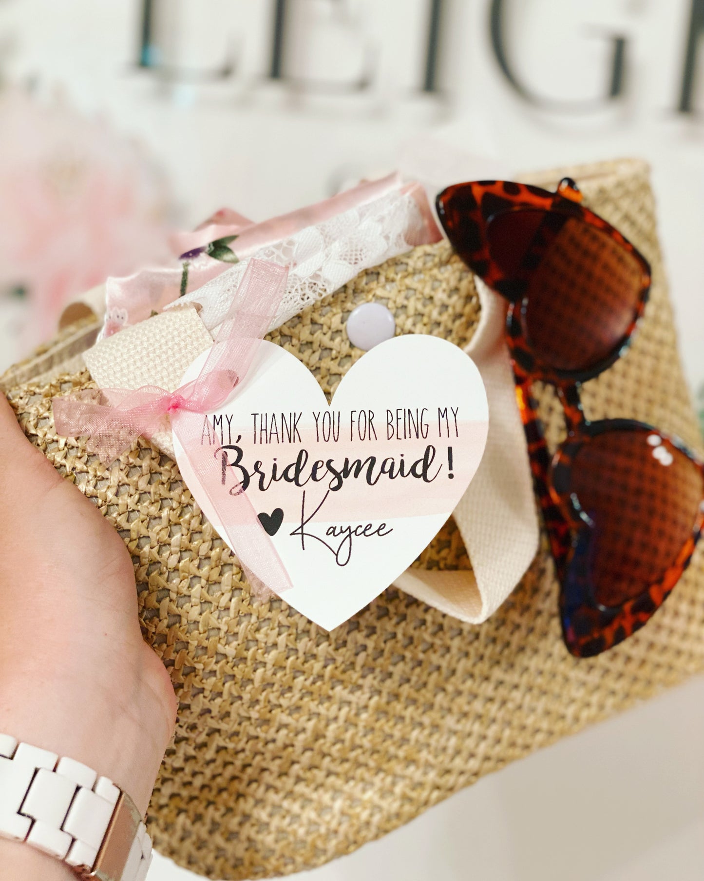 Bridesmaid bag with ROBE & Sunglasses!