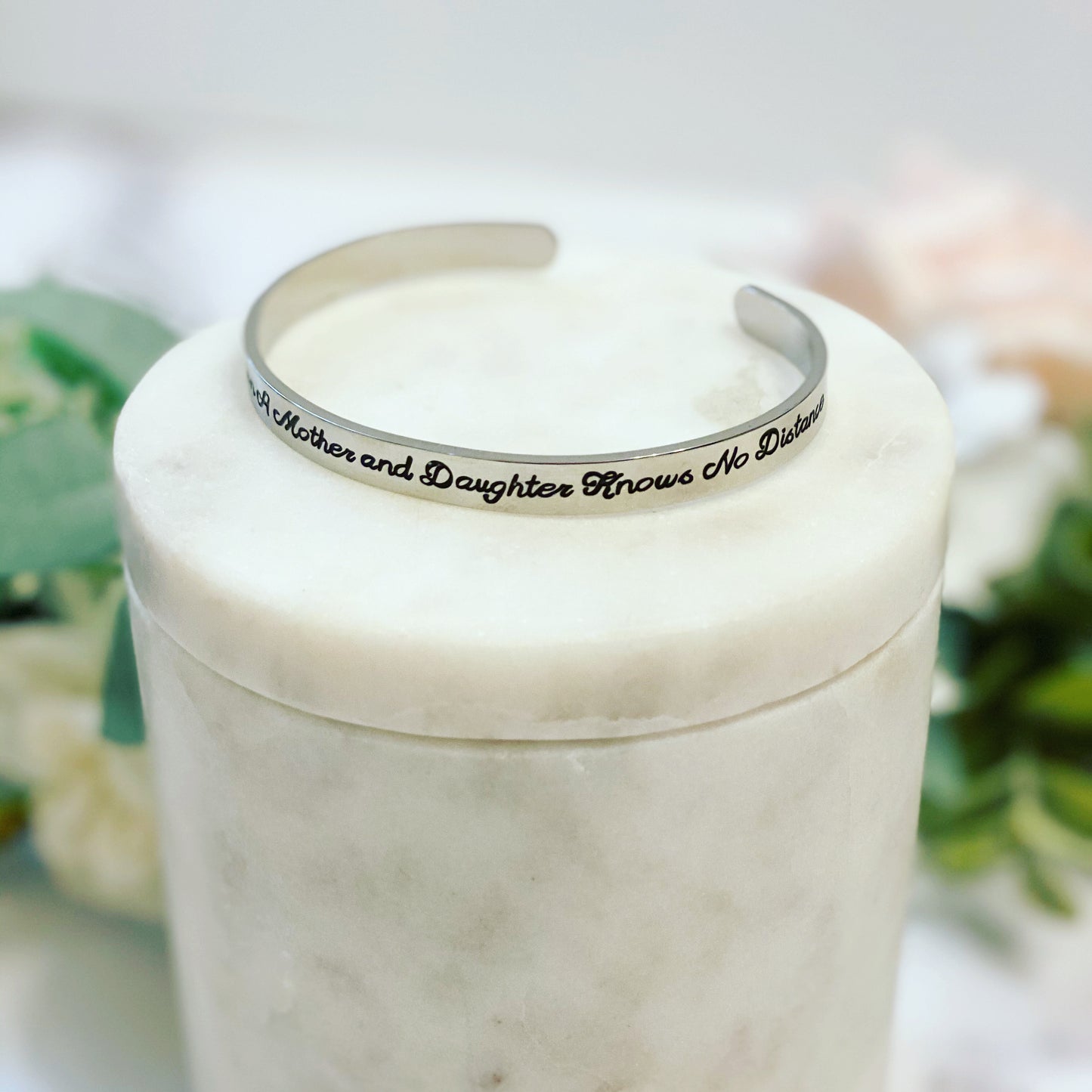 I'll Love You Forever Mother of the Bride Engraved Cuff Bangle