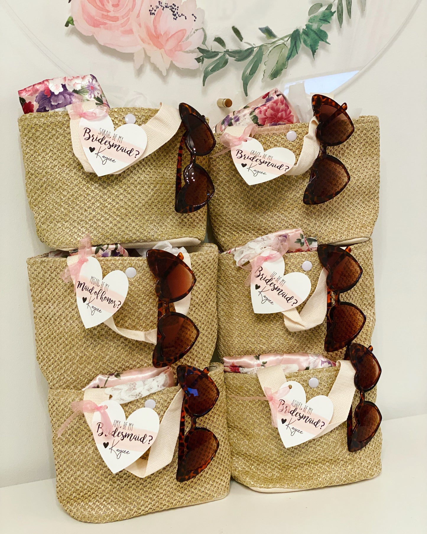 Bridesmaid bag with ROBE & Sunglasses!