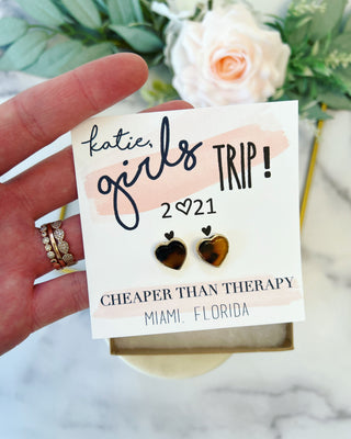 Girls Trip Heart Studs