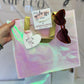 Iridescent Gold Handle Girls Trip Bag with Necklace & Glasses