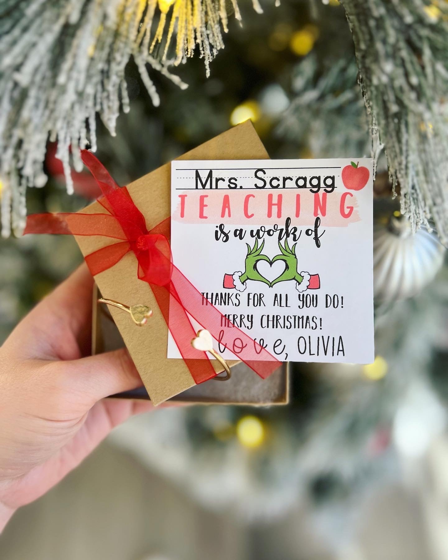 Teaching is a Work of Heart Christmas Gift