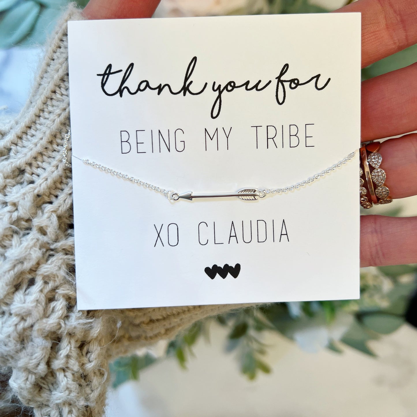 Thank You for Being My Tribe Necklace