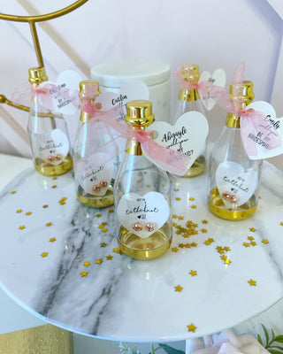 Bottle with Knot Earrings Bridesmaid Gift