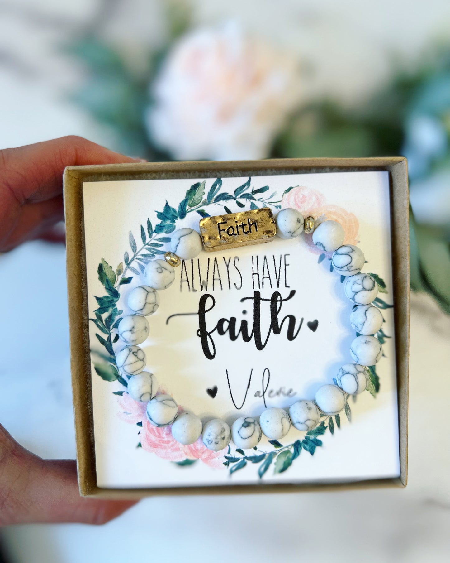 Faith or Love Encouragement Bracelet