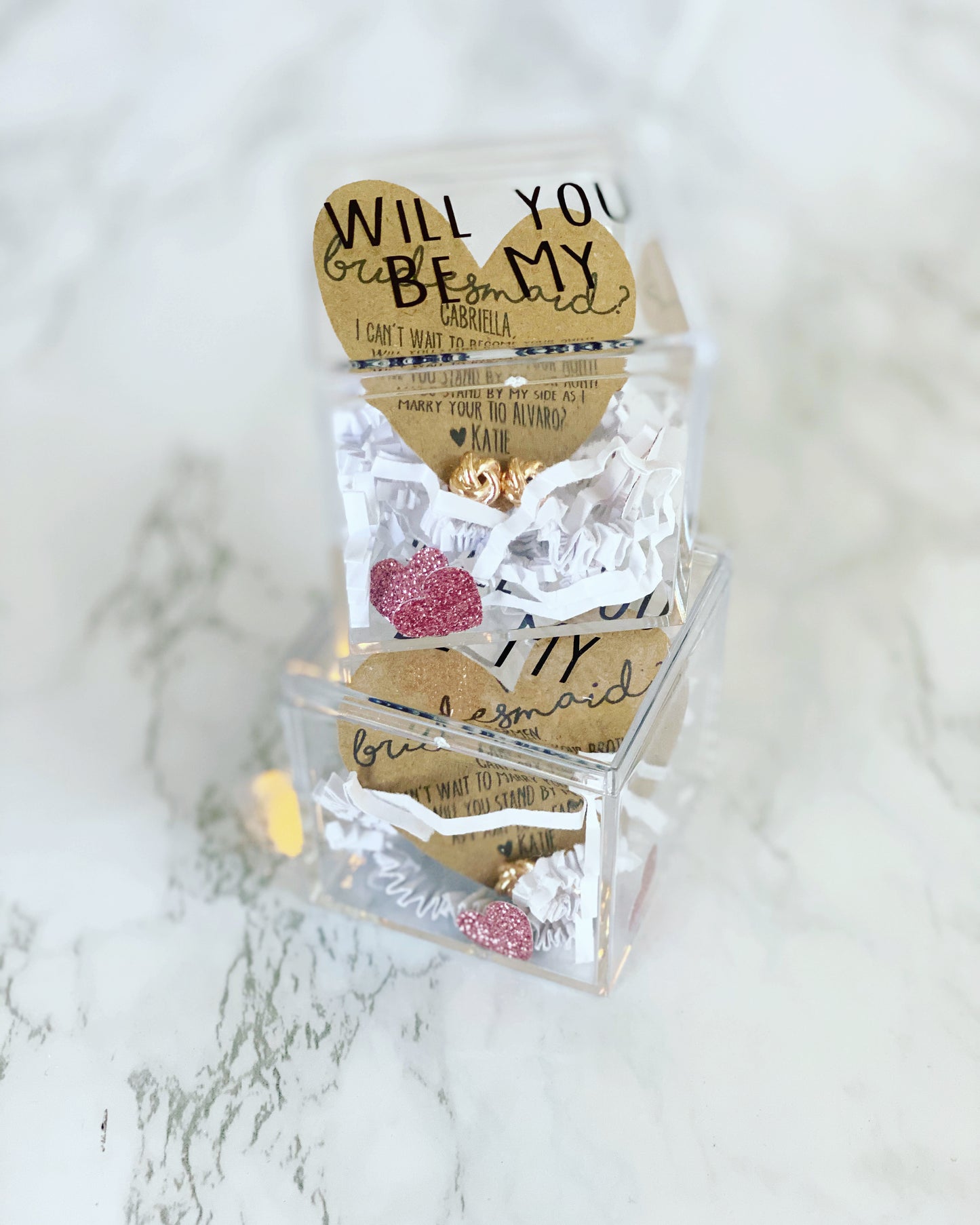 Will you be my... Knot earrings bridesmaid proposal gift!