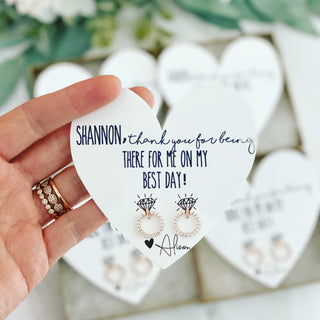 Thank You Gift Circle CZ Earrings