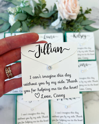 Cubic Zircon Necklace! Thank You Gift