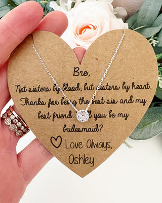 Not Sisters By Blood Bridesmaid Necklace
