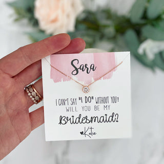 Bridesmaid Proposal Necklace - Watercolors