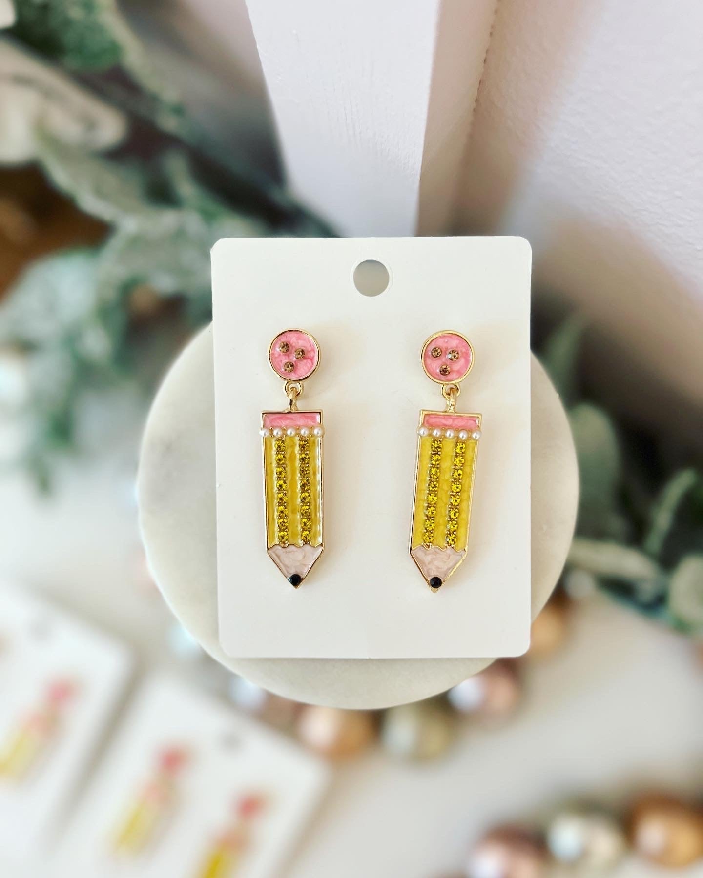 End of Year Teacher Thank You Pencil Earrings