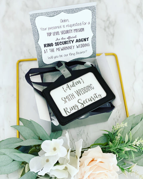 Spy Toys Ring Security Kit Personalized Ring Bearer Gift Box