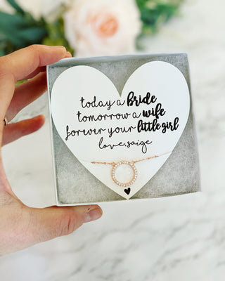 Mother of the Bride Circle Pendant Necklace