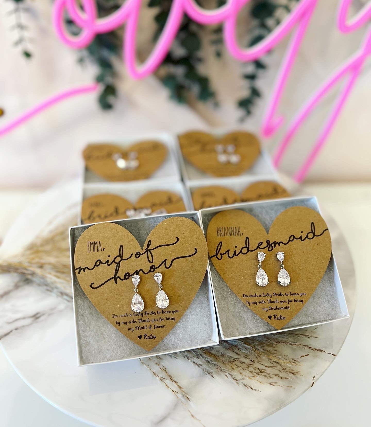 Crystal Teardrop Elegant Bridal Party Earrings