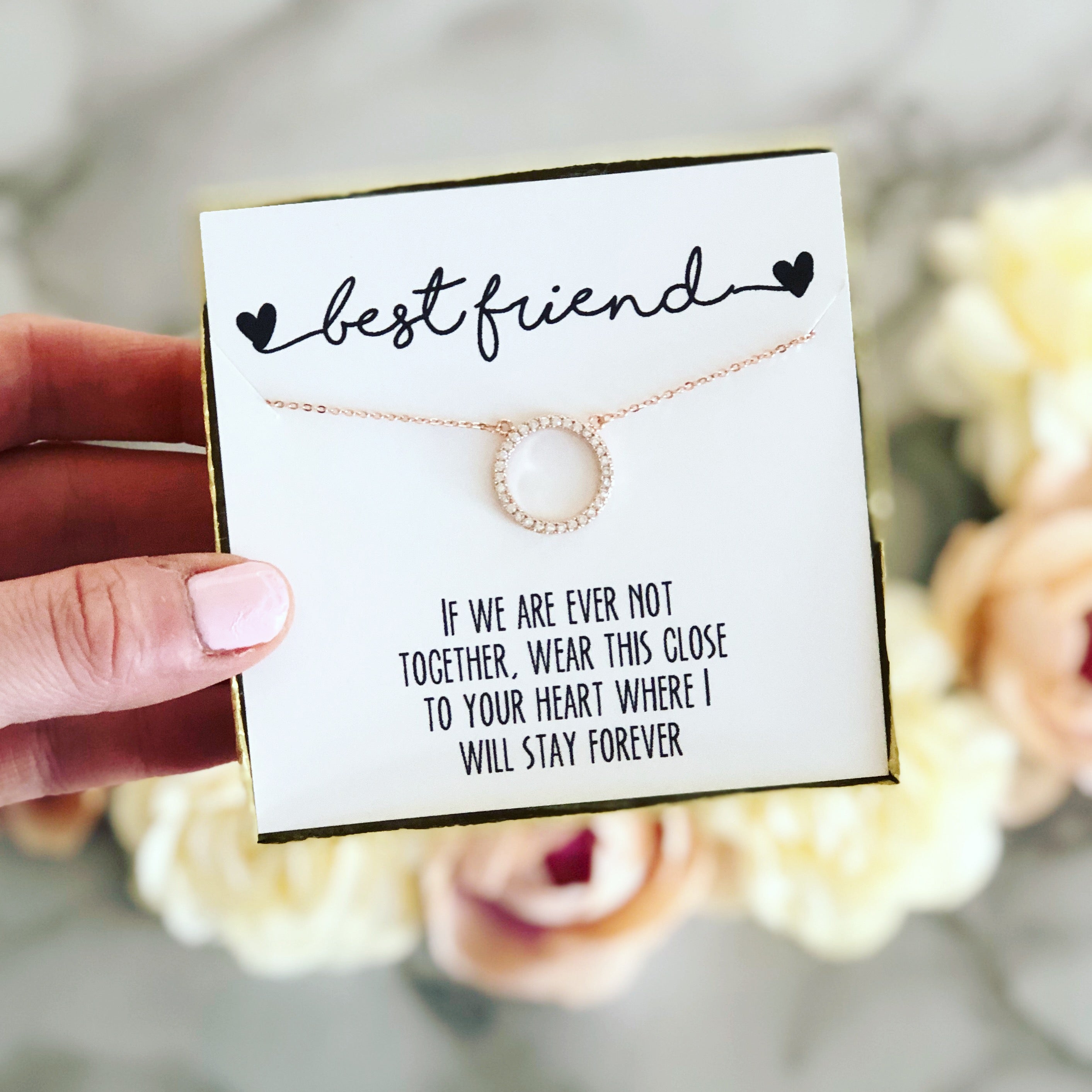 Best friend sale circle necklace