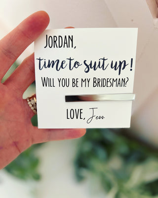 Bridesman Tie Bar Gift