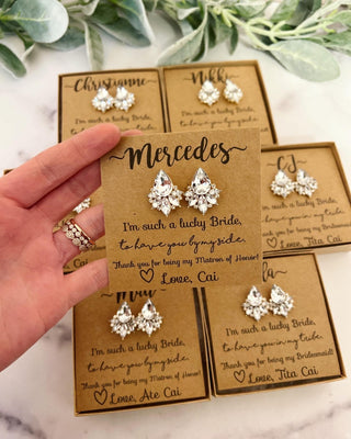 Lucky Bride Opal Bridesmaid Earrings