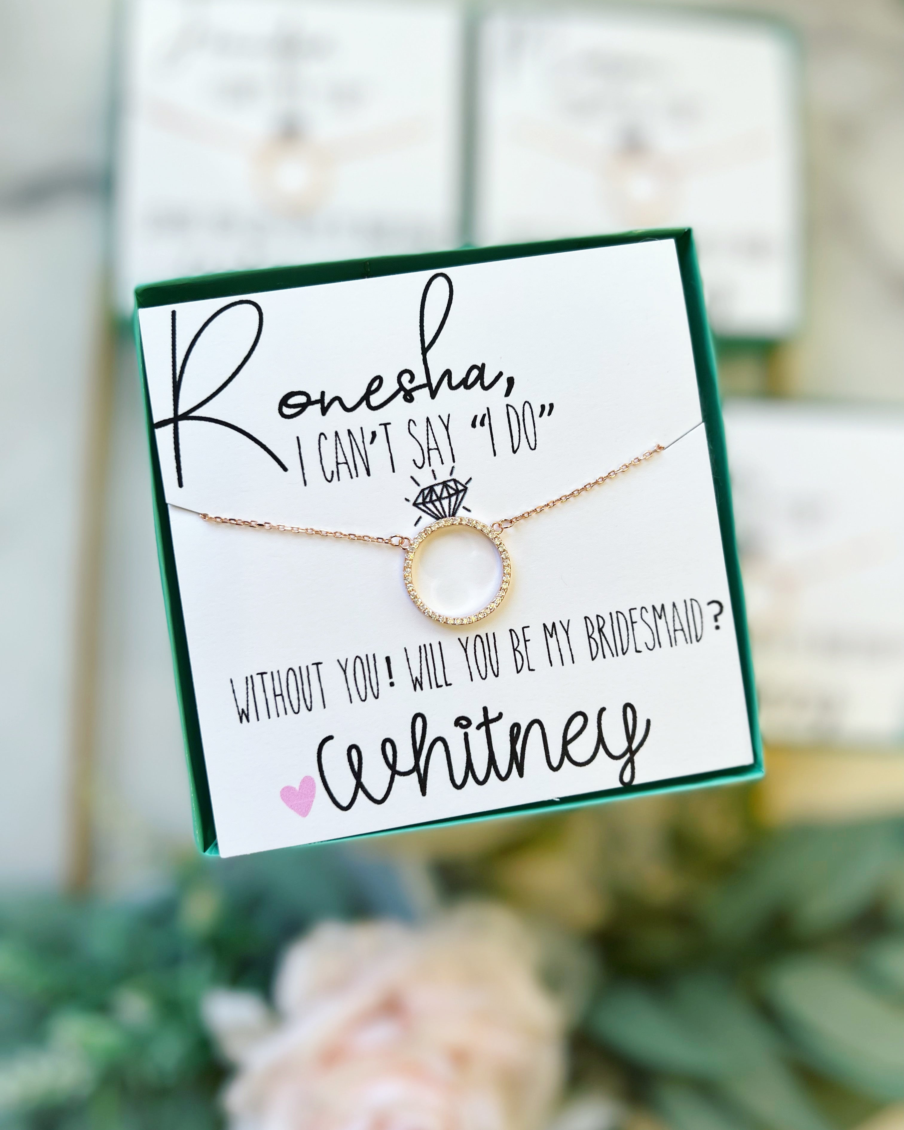 BRIDESMAID Necklace silver or gold meaning card Mini Dot Pendant bridesmaid  gift | eBay