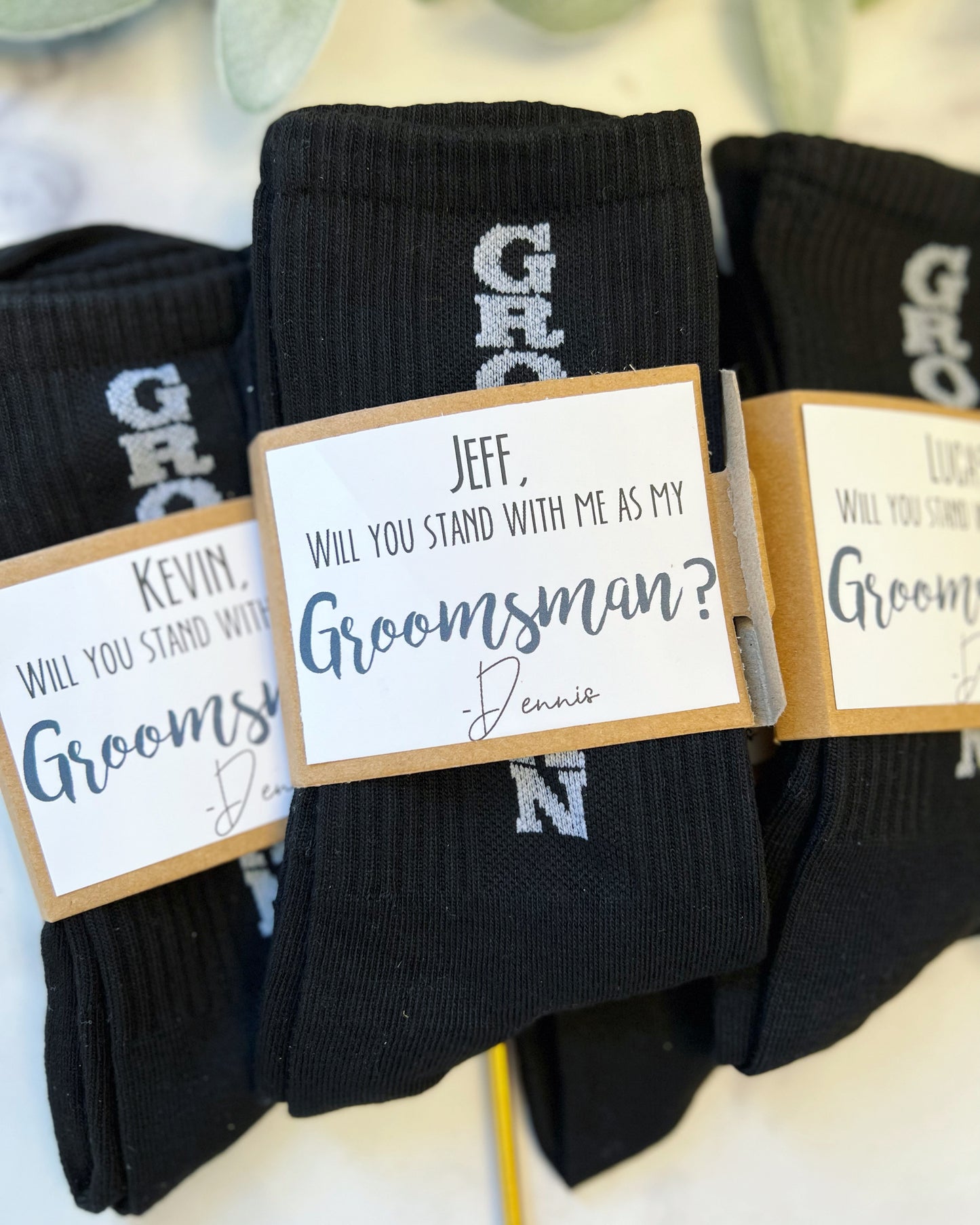 Will you be my groomsman? Role Socks!