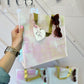 Iridescent Gold Handle Girls Trip Bag with Necklace & Glasses