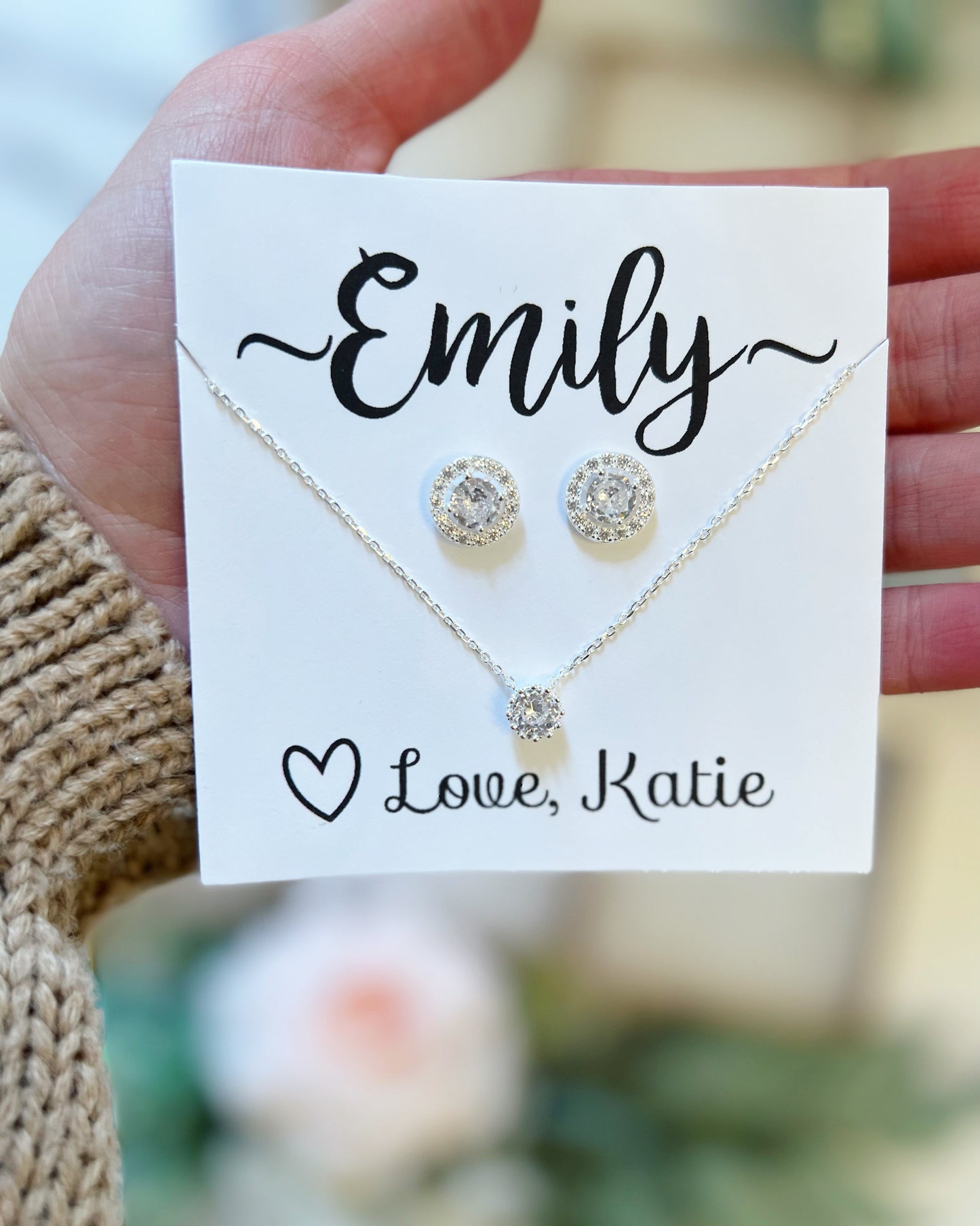 Simple Necklace & Earring Gift Set