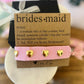 Bridesmaid Definition Card with Heart Tassel Bracelet