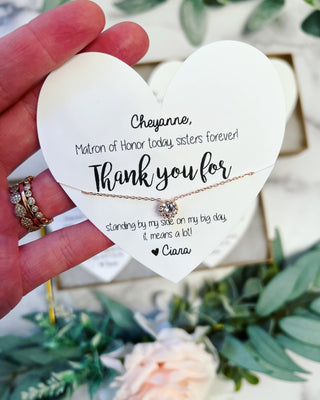 Thank You Dainty CZ Necklace