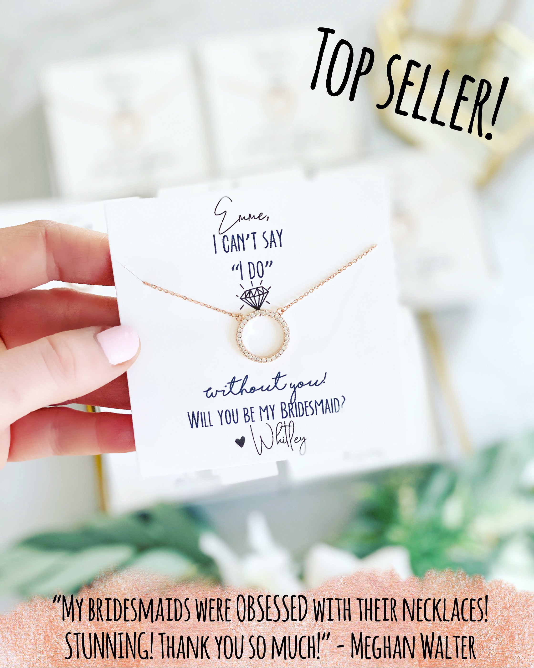 Will You Be My Bridesmaid Necklace | store Wedding Jewelry