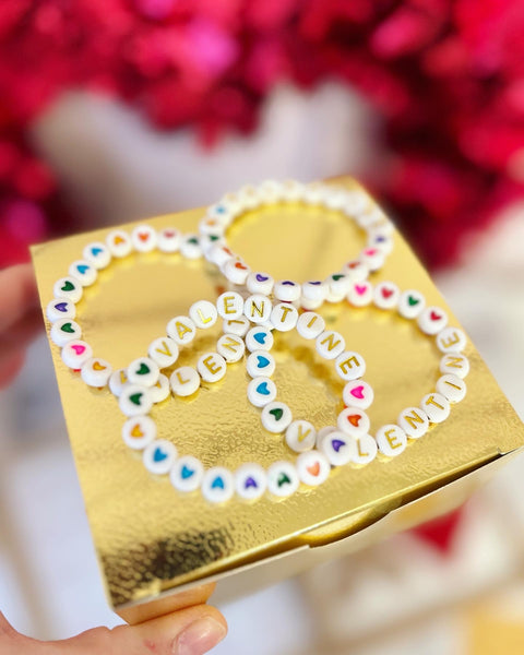 Lot De 8 Bracelets Silicone Love Amour - Saint-Valentin Ou Amitié - Cadeau Mignon Et Coloré