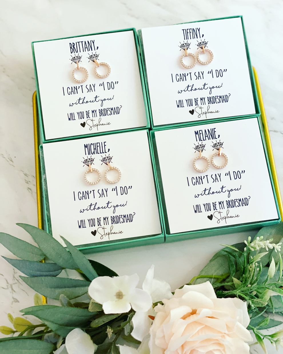 I Can't Say I Do Without You! CZ Earrings! – Love Leigh Gift Co.