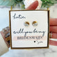 Be My Bridesmaid Gold & Marble Earrings