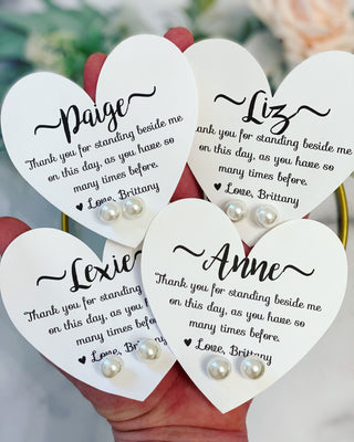 Pearl Earring Bridal Party Gift