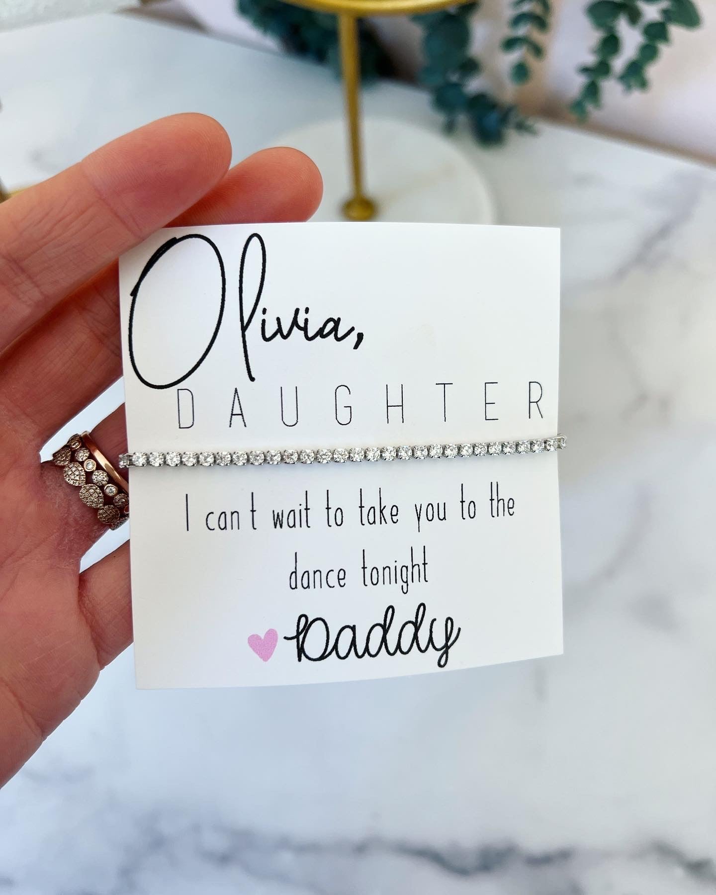 Daddy Daughter Studded Bracelet