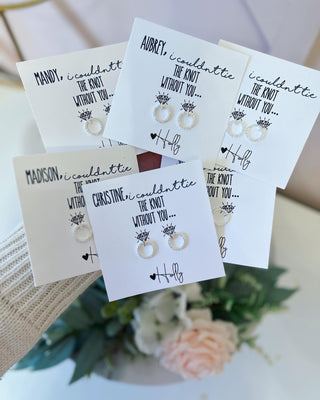 I Couldn't Tie The Knot Without You Circle Studs