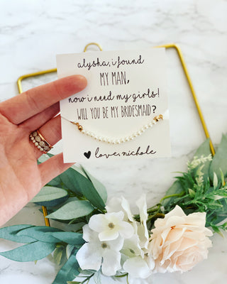 Bridal Party Dainty Pearl Bracelets