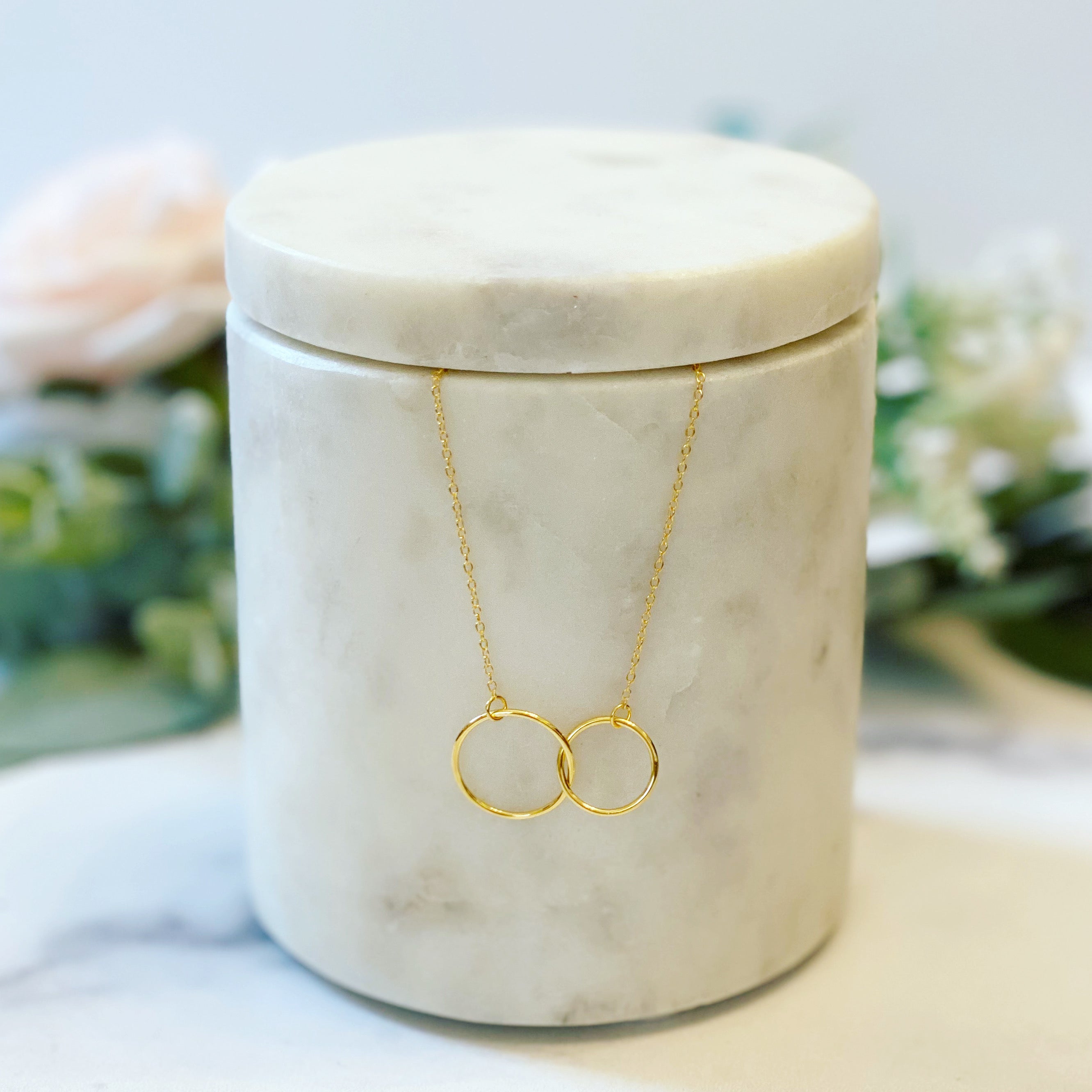 Infinity circle necklace on sale gold