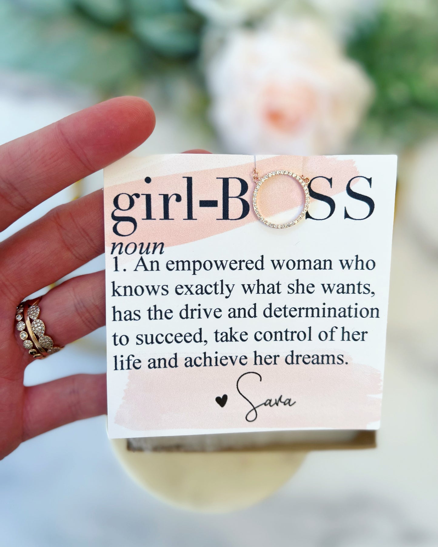 Girl Boss Definition Necklace