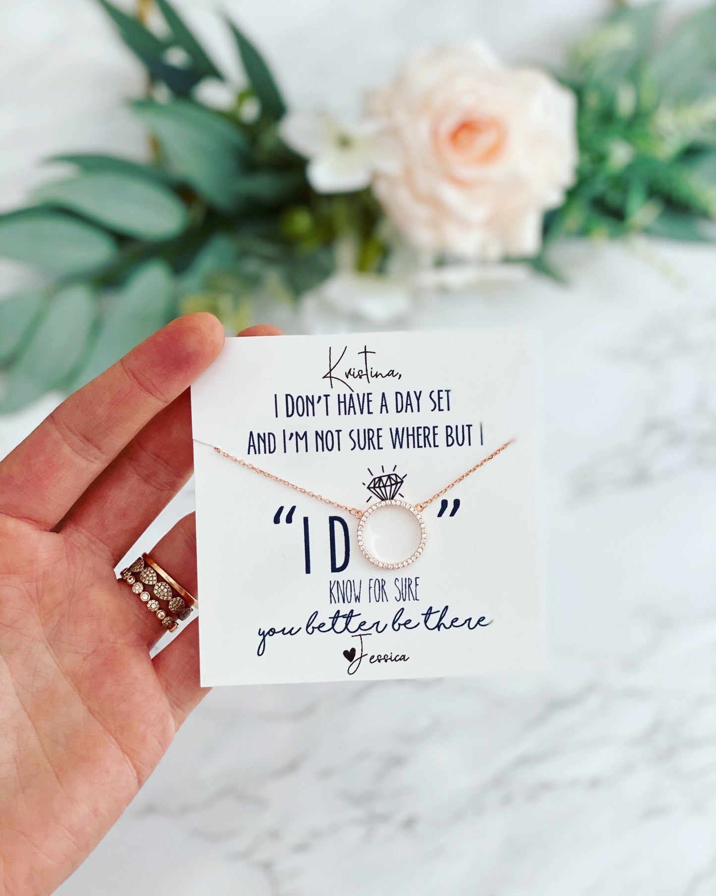"I DO" Know For Sure Circle Necklace