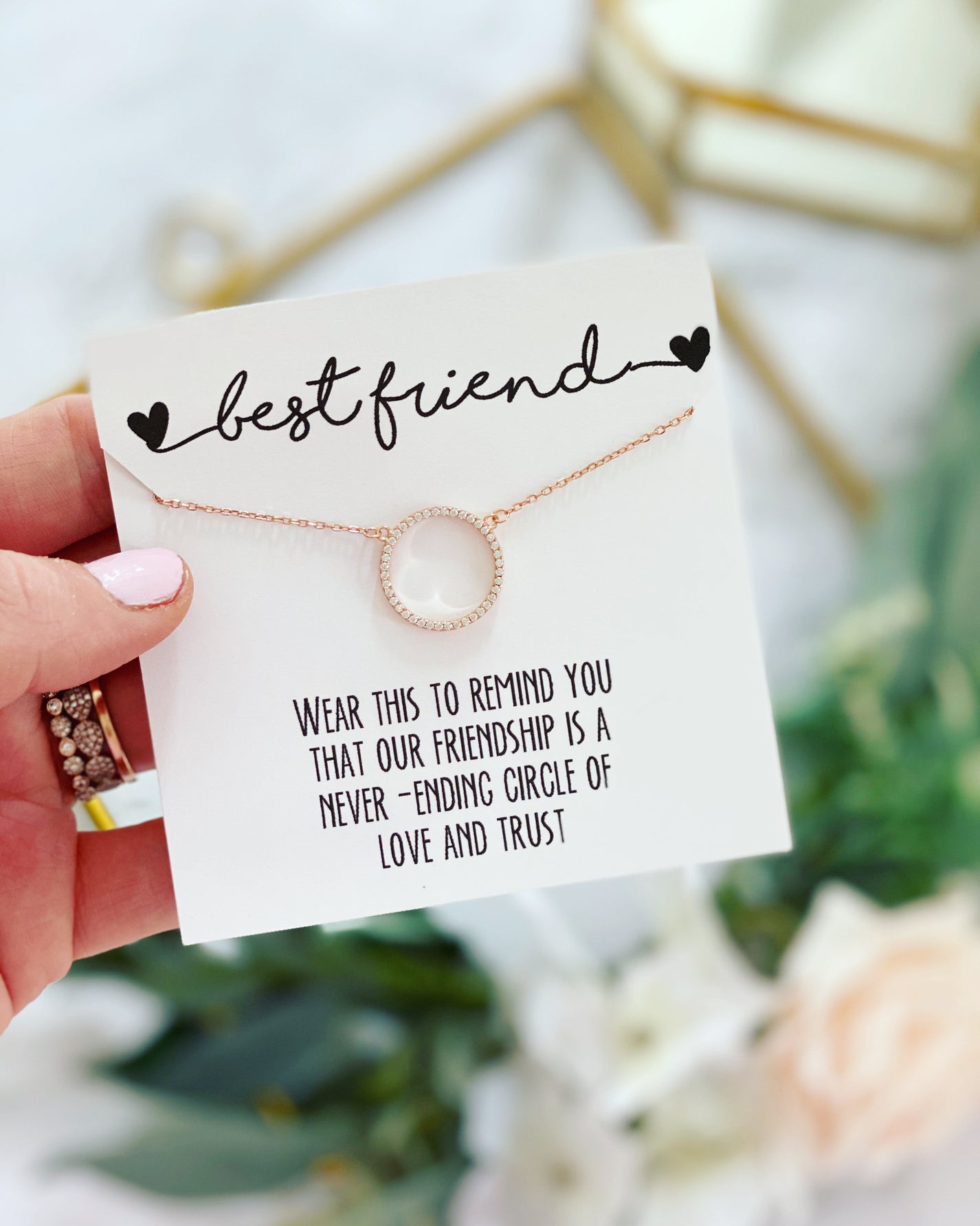 Best Friend Circle Pendant Necklace – Love Leigh Gift Co.