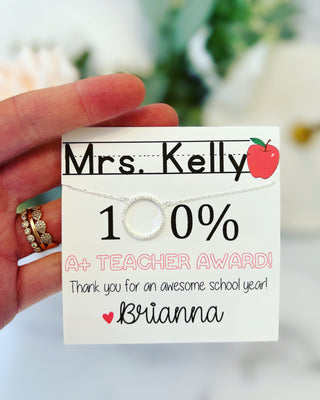 Teacher Thank You Necklace