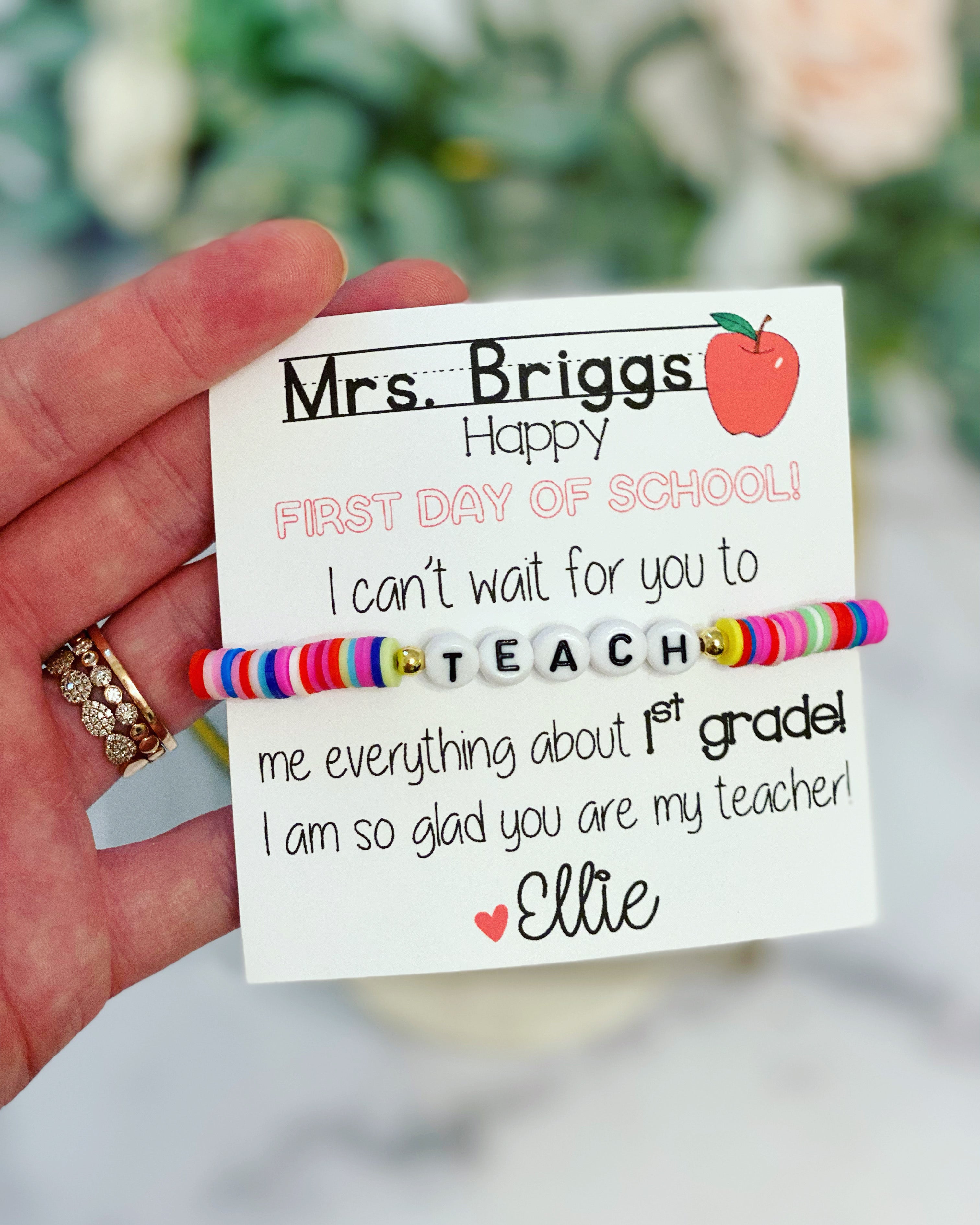 A Handmade Wish Bracelet Gift For Teachers By by Molly&Izzie |  notonthehighstreet.com