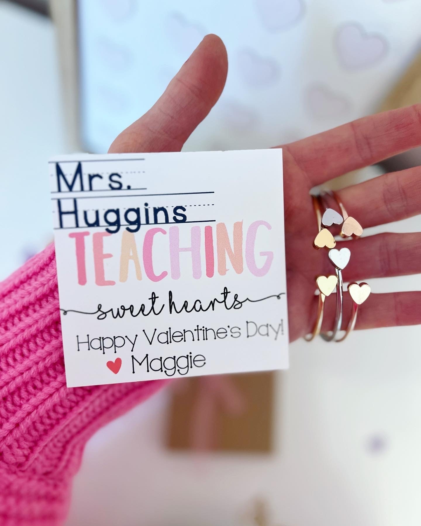 Heart Cuff Valentine's Day Teacher Gift