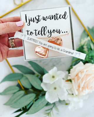 Surprise! I'm Pregnant! Locket with Message