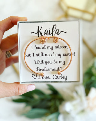 Bridesmaid Gifts! Knot Earring & Bangle Set