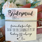 Bridesmaid Cubic Zircon Bracelet & Watercolor Card