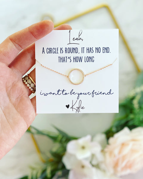 Infinity Circle Best Friend Necklace – Love Leigh Gift Co.