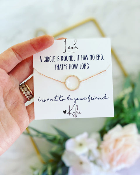 Infinity Circle Best Friend Necklace – Love Leigh Gift Co.