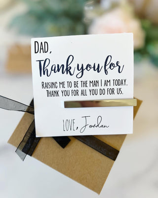 Father of the Groom Tie Bar From Son